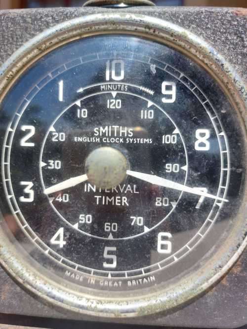 SMITHS ENGLISH CLOCK SYSTEMS MECHANICAL COUNT-DOWN TIMER CIRCA 1944-1966 WORKING!