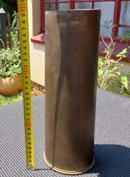 AWESOME WW2 1939 DATED 25 POUNDER (25 PR CAL 87,6MM) FIELD ARTILLERY GUN HEAVY BRASS SHELL CASING