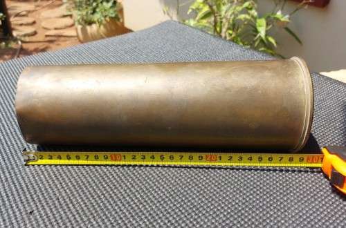 AWESOME WW2 1939 DATED 25 POUNDER (25 PR CAL 87,6MM) FIELD ARTILLERY GUN HEAVY BRASS SHELL CASING