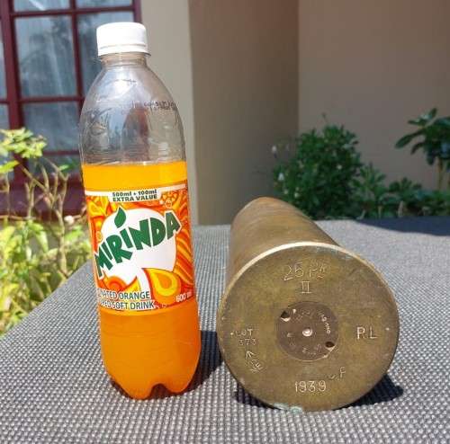 AWESOME WW2 1939 DATED 25 POUNDER (25 PR CAL 87,6MM) FIELD ARTILLERY GUN HEAVY BRASS SHELL CASING
