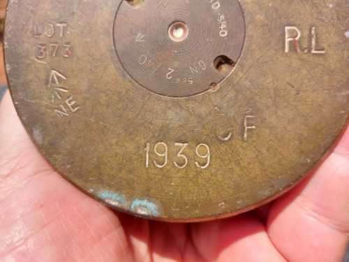 AWESOME WW2 1939 DATED 25 POUNDER (25 PR CAL 87,6MM) FIELD ARTILLERY GUN HEAVY BRASS SHELL CASING
