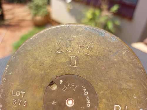 AWESOME WW2 1939 DATED 25 POUNDER (25 PR CAL 87,6MM) FIELD ARTILLERY GUN HEAVY BRASS SHELL CASING