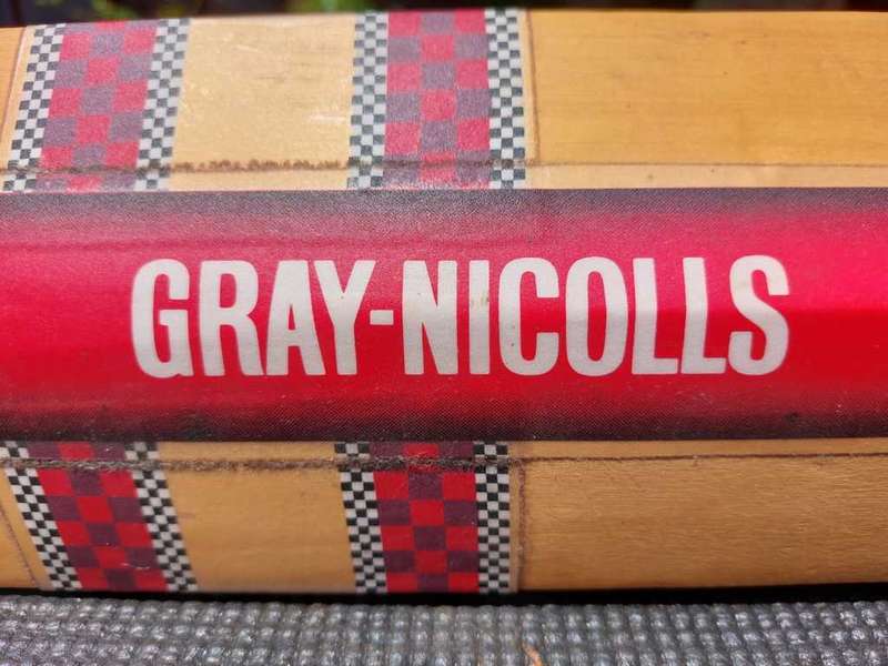 VINTAGE 1980S CRICKET SET WITH 2 FAMOUS CRICKET BATS: AN STUART SURRIDGE SS JUMBO AND A GRAY NICHOLS