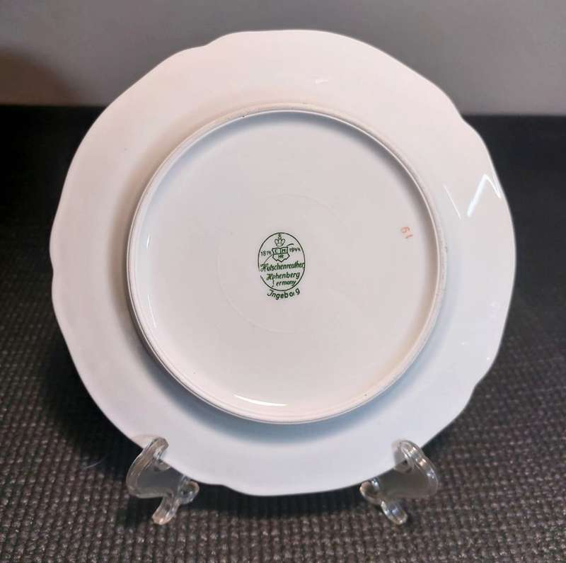 VERY RARE WW2 ERA HUTSCHENREUTHER HOHENBURG 1944 MARK 22 PIECE INGEBORG PINK ROSE PATTERN TEASET