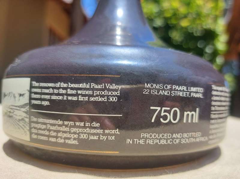 PAARL 300 YEAR ANNIVERSARY LIMITED EDITION RARE MONIS 1961 COLLECTORS PORT 3RD OF 5