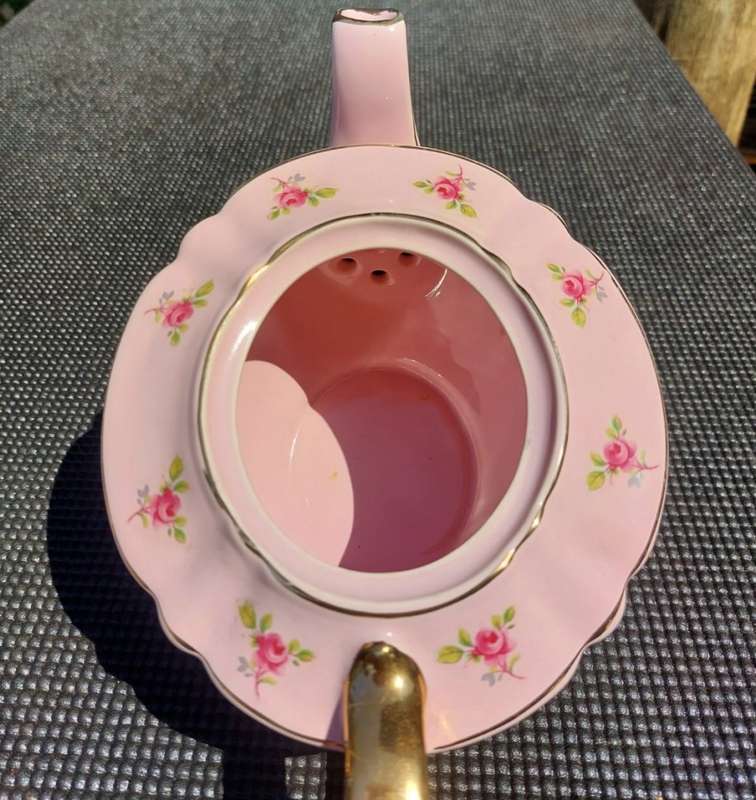 RARE 1930S SADLER ENGLAND DAINTY ROSES PINK TEAPOT