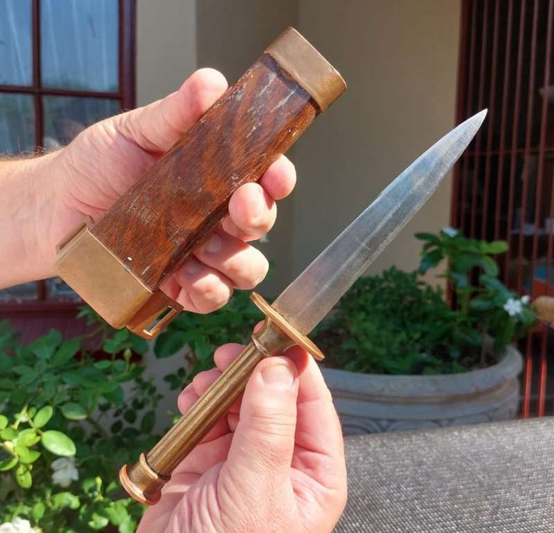WW2 GERMAN NAVY DIVERS KNIFE VINTAGE REPLICA BRASS COPPER AND STEEL