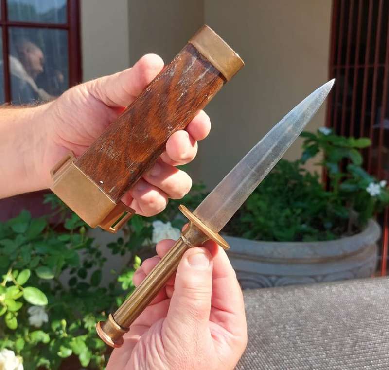 WW2 GERMAN NAVY DIVERS KNIFE VINTAGE REPLICA BRASS COPPER AND STEEL