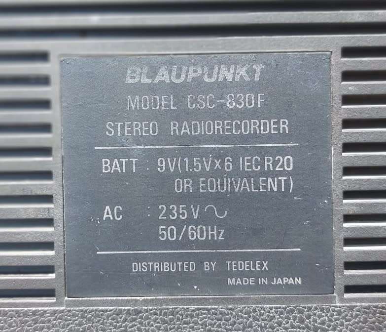 VINTAGE 1980S BLAUPUNKT (CROWN) CSC 830-F BOOMBOX GHETTOBLASTER IN GOOD WORKING CONDITION