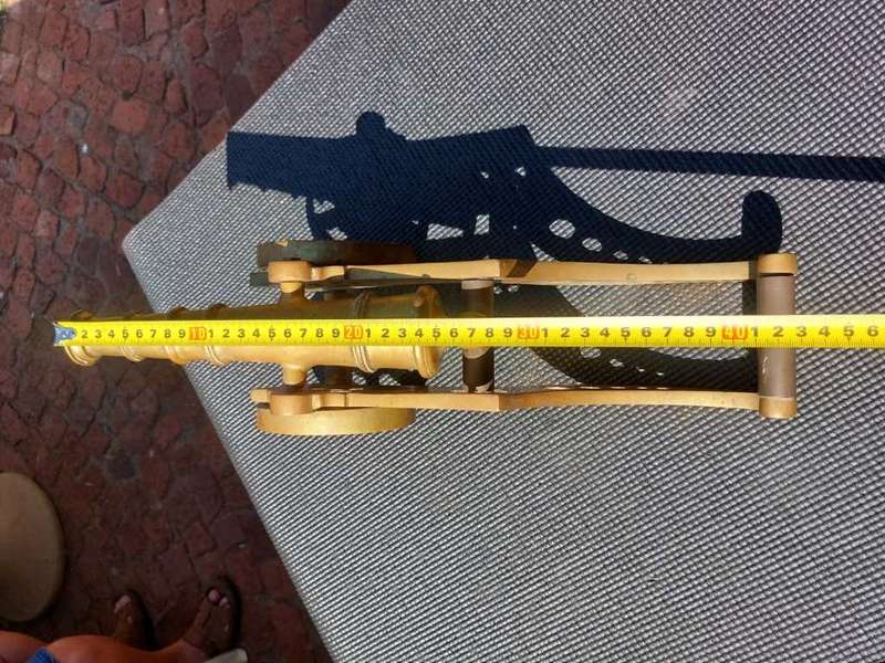BRASS ARTILLERY CANNON VINTAGE VERY LARGE (45CM LONG) AND VERY HEAVY (6,5KG)