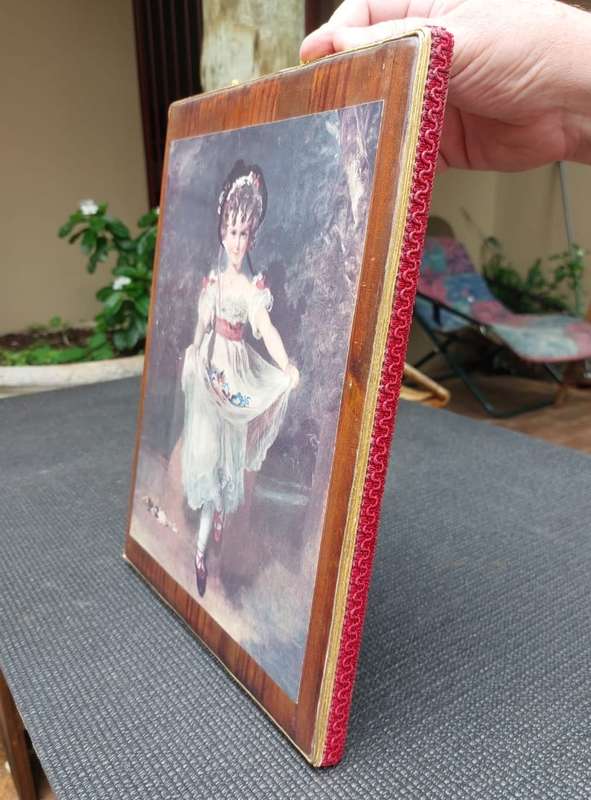 YOUNG GIRL (MISS MURRAY) VINTAGE FRAMED LITHOGRAPH PRINT OF A THOMAS LAWRENCE 1825 PAINTING