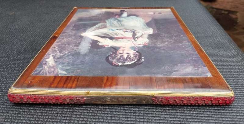 YOUNG GIRL (MISS MURRAY) VINTAGE FRAMED LITHOGRAPH PRINT OF A THOMAS LAWRENCE 1825 PAINTING