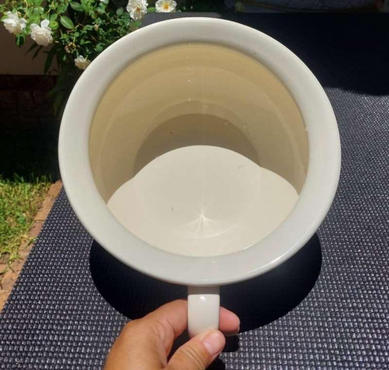 ROYAL BOTTOM LARGE BURLEIGH WARE ENGLISH 1950S IRONSTONE CHAMBER POT / IDEAL MODERN PLANTER