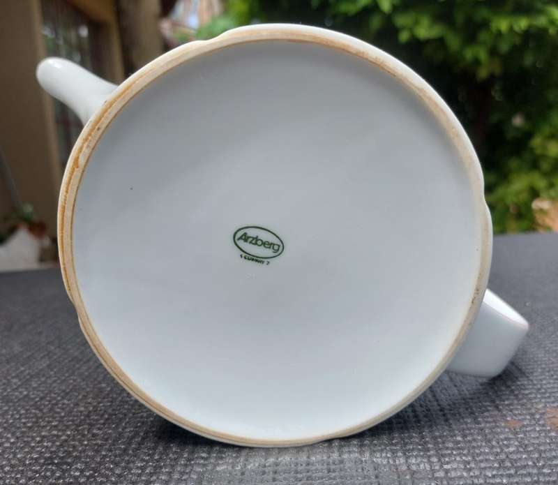 ARZBERG GERMANY 1970S CORSO NIZZA ROSA WERNER BUNCK DESIGN 14 PIECE TEASET
