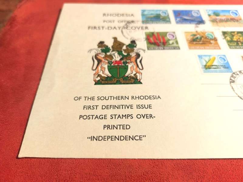 RARE SOUTHERN RHODESIA FIRST DAY COVER OVERPRINTED 11 NOV 1965 INDEPENDENCE LAST ONE!