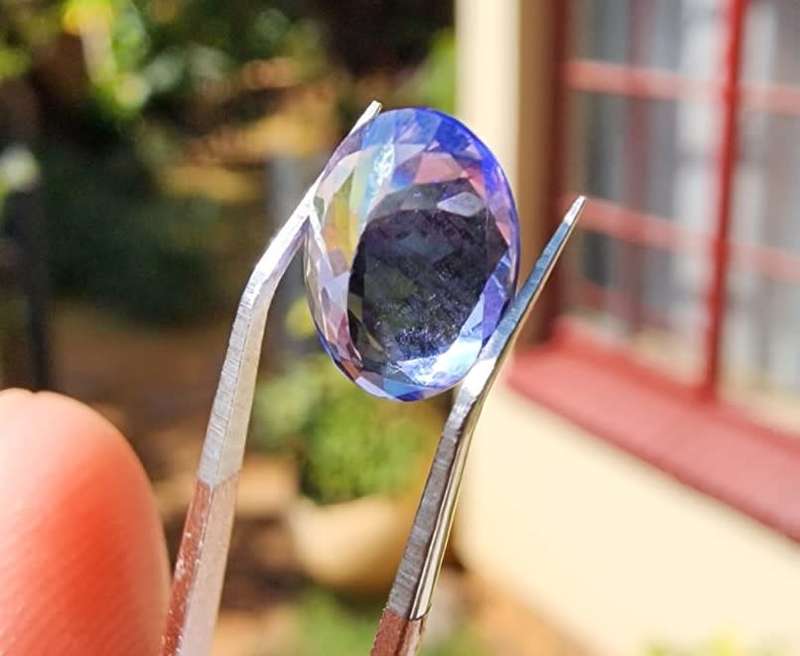 GISA CERTIFIED 1,50CT BLUISH VIOLET TANZANITE OVAL CUT GEMSTONE PLEASE READ FULL DESCRIPTION