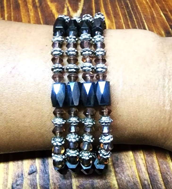 MAGNETIC HEMATITE BEAD WRAP BRACELET OR NECKLACE
