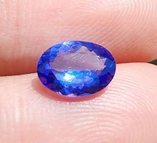 GISA CERTIFIED 1,13CT INTENSE BLUISH VIOLET TANZANITE OVAL CUT GEMSTONE PLEASE READ FULL DESCRIPTION