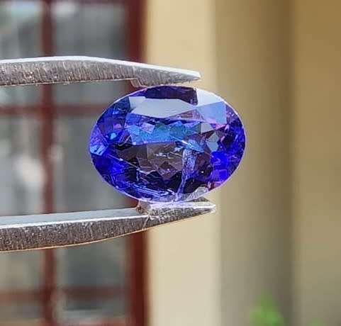 GISA CERTIFIED 1,13CT INTENSE BLUISH VIOLET TANZANITE OVAL CUT GEMSTONE PLEASE READ FULL DESCRIPTION
