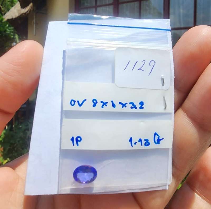 GISA CERTIFIED 1,13CT INTENSE BLUISH VIOLET TANZANITE OVAL CUT GEMSTONE PLEASE READ FULL DESCRIPTION