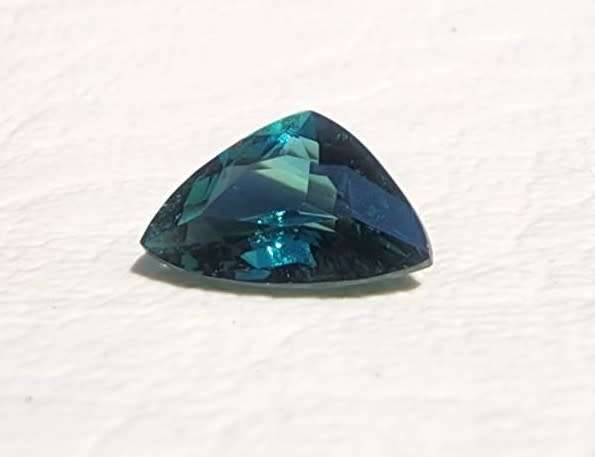 GISA CERTIFIED BLUE GREEN TURKOOIS TOURMALINE 1,70CT GEMSTONE WITH TRILLION CUT!