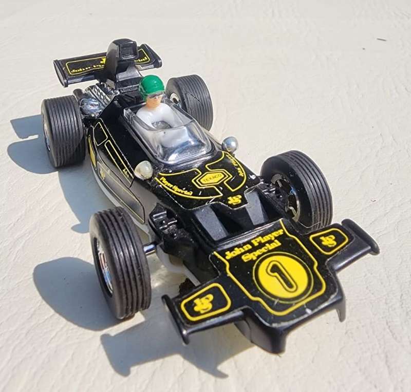SUPER RARE 1973 JOHN PLAYER SPECIAL LOTUS F1 SLOT CAR  EMERSON FITTIPALDI