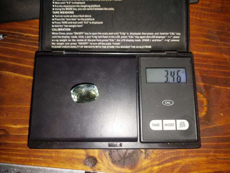 HOW STRANGE? A LARGE 17,30CT GREEN AMETHYST GEMSTONE WITH BEAUTIFUL CUSHION CUT