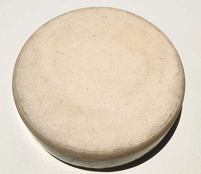 HAND PAINTED EARTHENWARE CHIP AND DIP DISH