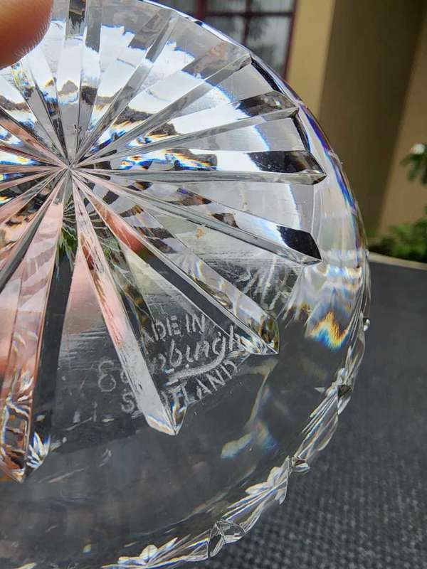 CRYSTAL WHISKY GLASS MADE IN EDINBURGH SCOTLAND