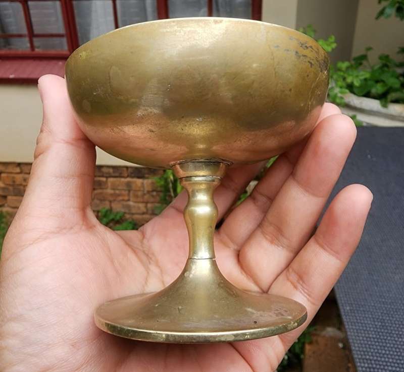 VINTAGE JUBILEE SILVERPLATE ON SOLID BRASS CHAMPAGNE CUPS GOBLETS WEIGHT 200G EACH