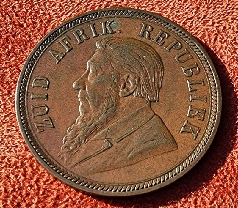 RARE 1898 PAUL KRUGER ZAR BRONZE ONE PENNY (ONLY 262 830 MINTED) IN VERY GOOD CONDITION
