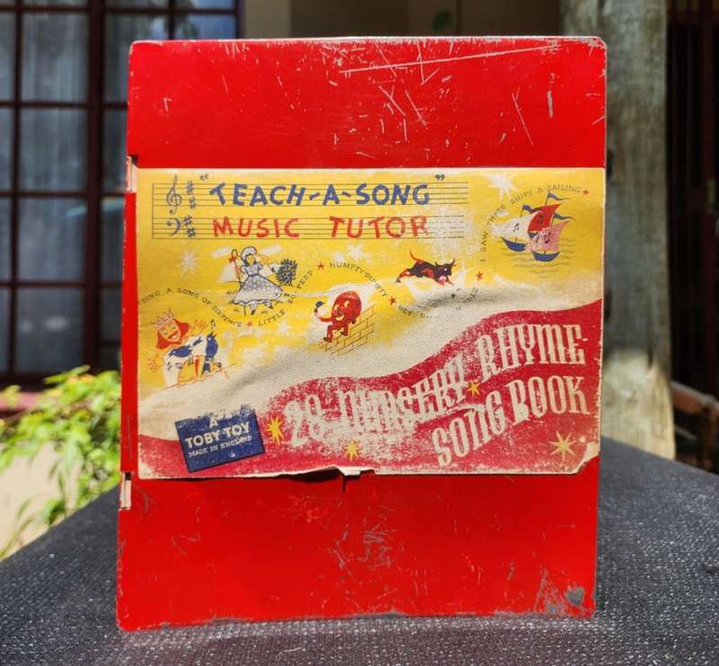 Very Rare 1930s Toby Toy England Nursery Rhyme Play by Number Song Book Piano Toy Still Working