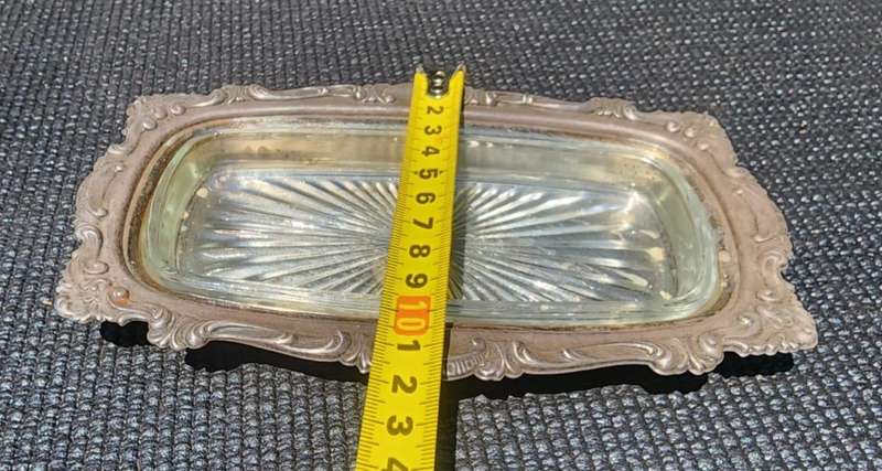 Vintage LOUIS PLATE SPB Silver Plated Butter Dish with Original Removable Glass Inner
