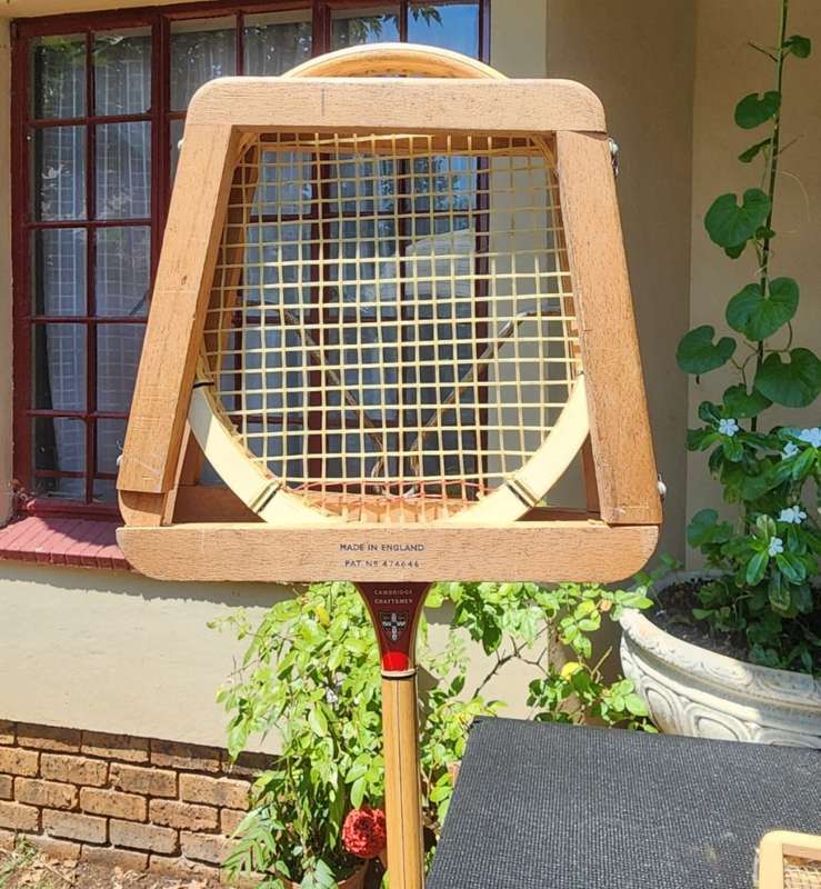 Red Devil Grays of Cambridge Craftsman Vintage Wooden Squash Racquets with Dunlop Guards