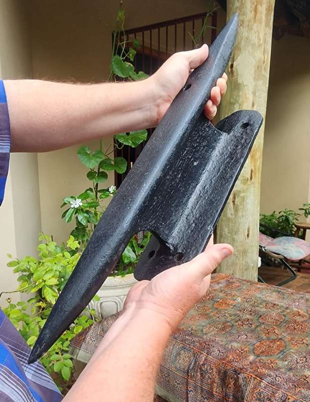 RAILWAY TRACK TWO HORNED ANVIL WITH HORSESHOE PRITCHEL HOLE LARGE 53CM LONG HEAVY 11KG