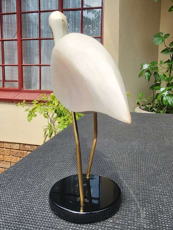 FEATHERS GALLERY KNYSNA LIMITED EDITION NO 377 OF 2000 EGRET FEMALE HAND CRAFTED IN 1990 GOOD CONDIT