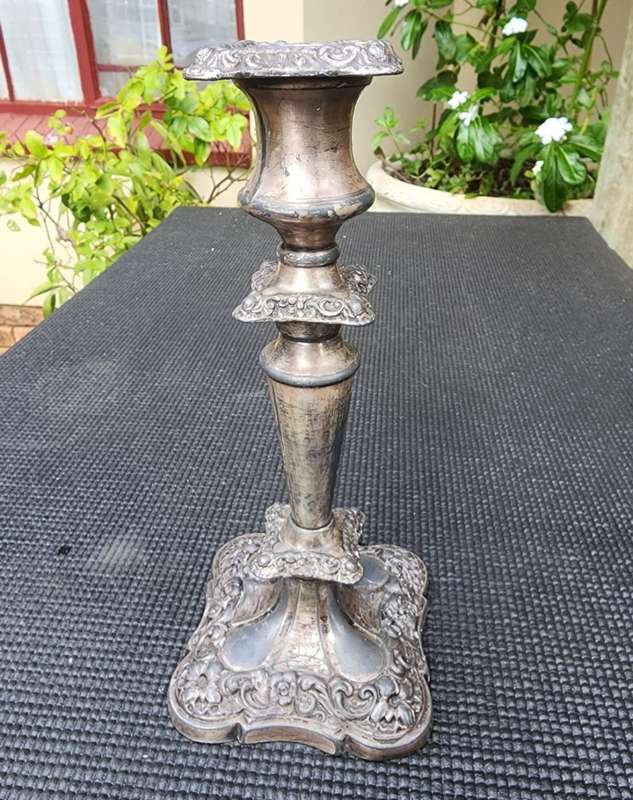 Vintage Circa 1920-1940 Benedict Proctor Canadian Silverplated Candlestick 24.5cm High Heavy 920g