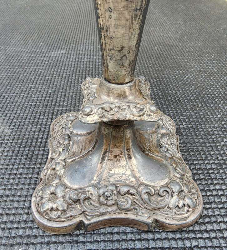 Vintage Circa 1920-1940 Benedict Proctor Canadian Silverplated Candlestick 24.5cm High Heavy 920g