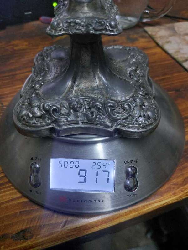 Vintage Circa 1920-1940 Benedict Proctor Canadian Silverplated Candlestick 24.5cm High Heavy 920g