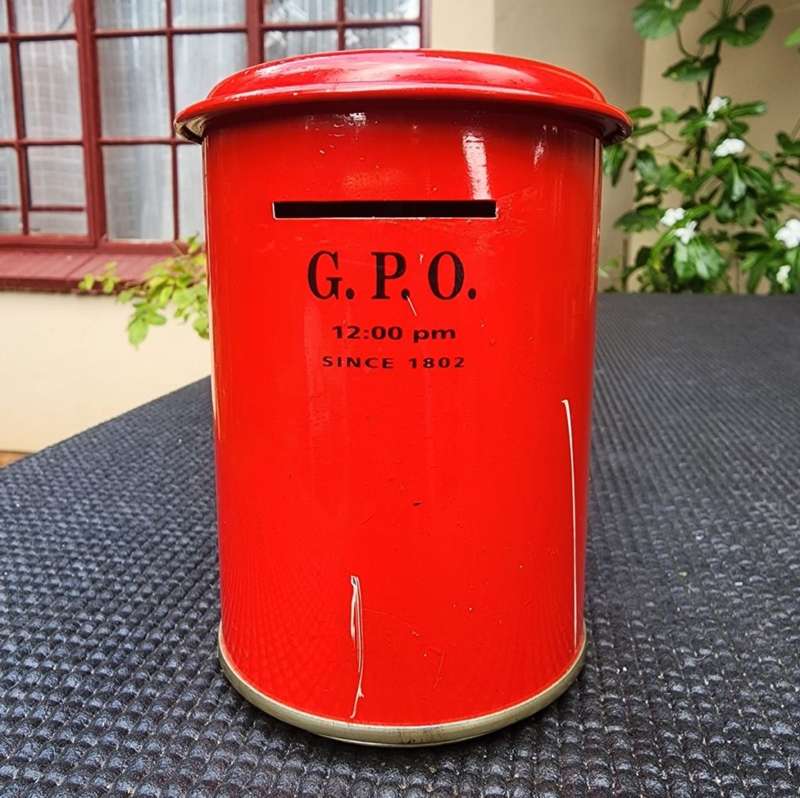 Vintage 1960s UK General Post Office (G.P.O.) Red Pillar Savings Box