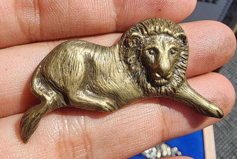 Wonderful African Animal Map Puzzle Pendent 1994 Boxed Set - 36 Pewter Pieces - Big 5 Brass Plated