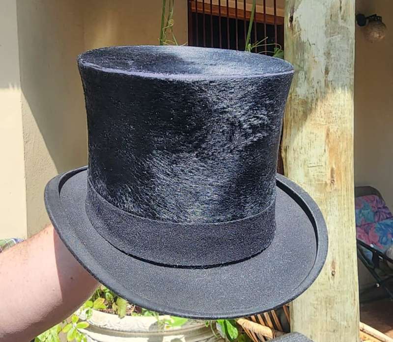 By Kings Royal Warrant 1930s Made Gentlemans Black Silk Top Hat by Woodrow & Sons of London