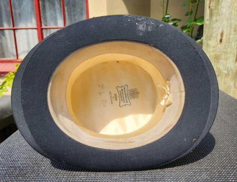 By Kings Royal Warrant 1930s Made Gentlemans Black Silk Top Hat by Woodrow & Sons of London
