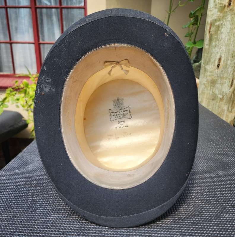 By Kings Royal Warrant 1930s Made Gentlemans Black Silk Top Hat by Woodrow & Sons of London