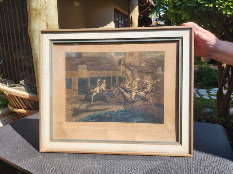 Plate IV First Steeple-Chase On Record 1839 Very Rare Original Coloured Aquatint Henry Alken