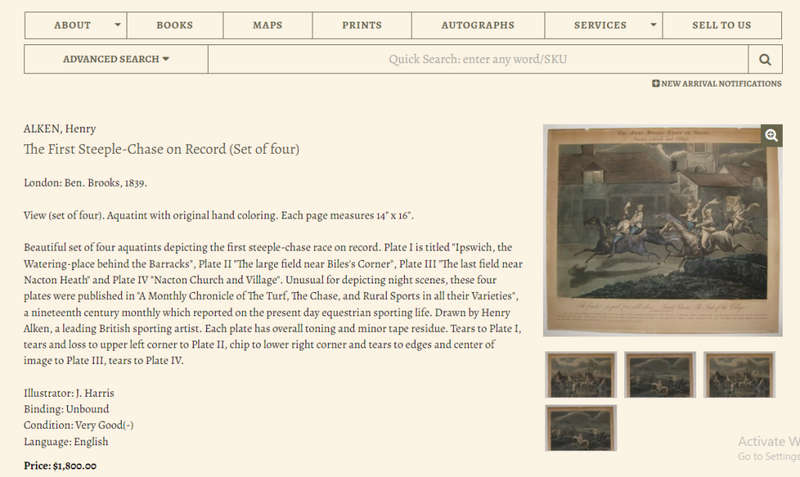 Plate IV First Steeple-Chase On Record 1839 Very Rare Original Coloured Aquatint Henry Alken