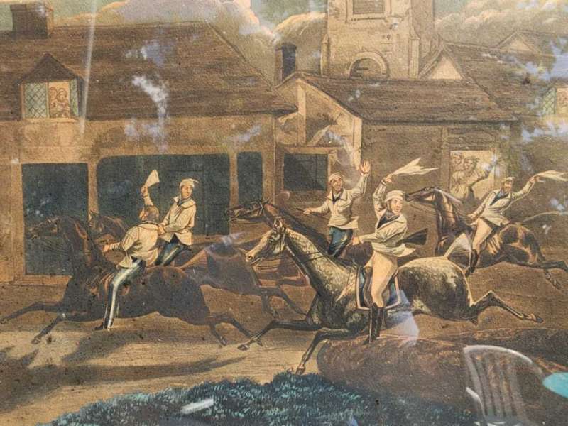 Plate IV First Steeple-Chase On Record 1839 Very Rare Original Coloured Aquatint Henry Alken