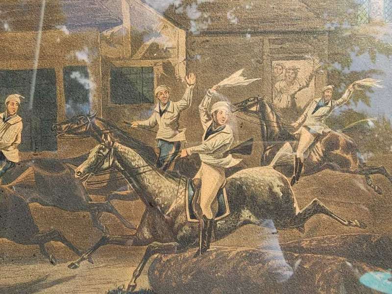 Plate IV First Steeple-Chase On Record 1839 Very Rare Original Coloured Aquatint Henry Alken