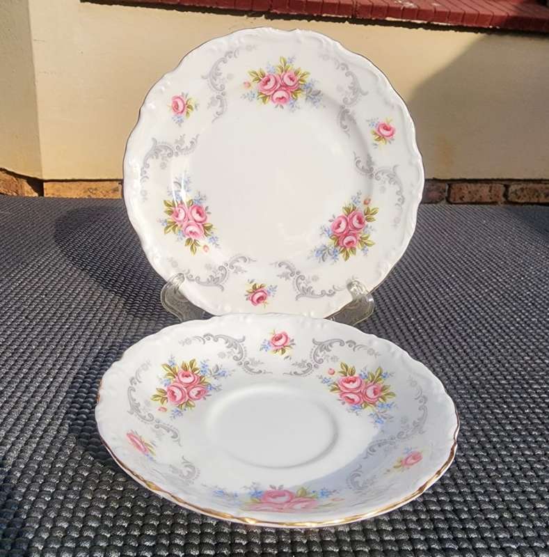 Royal Albert 1969-1980 Beautiful Tranquility Pattern Odd Saucer and Sideplate