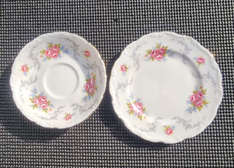 Royal Albert 1969-1980 Beautiful Tranquility Pattern Odd Saucer and Sideplate
